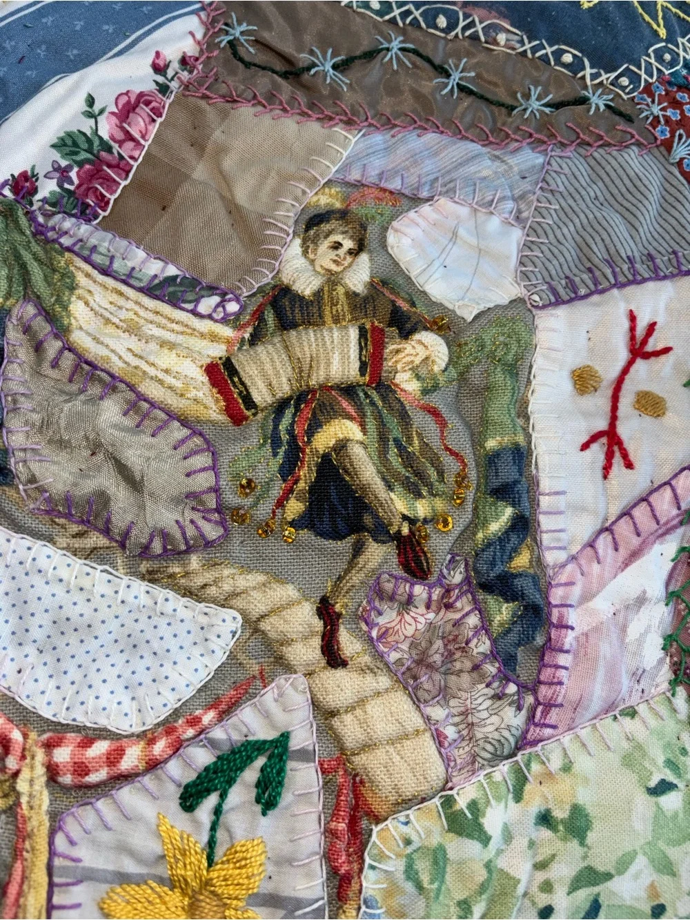 Handmade Patchwork Textile Wall Hanging - Multicolor Kassy Van Trump original